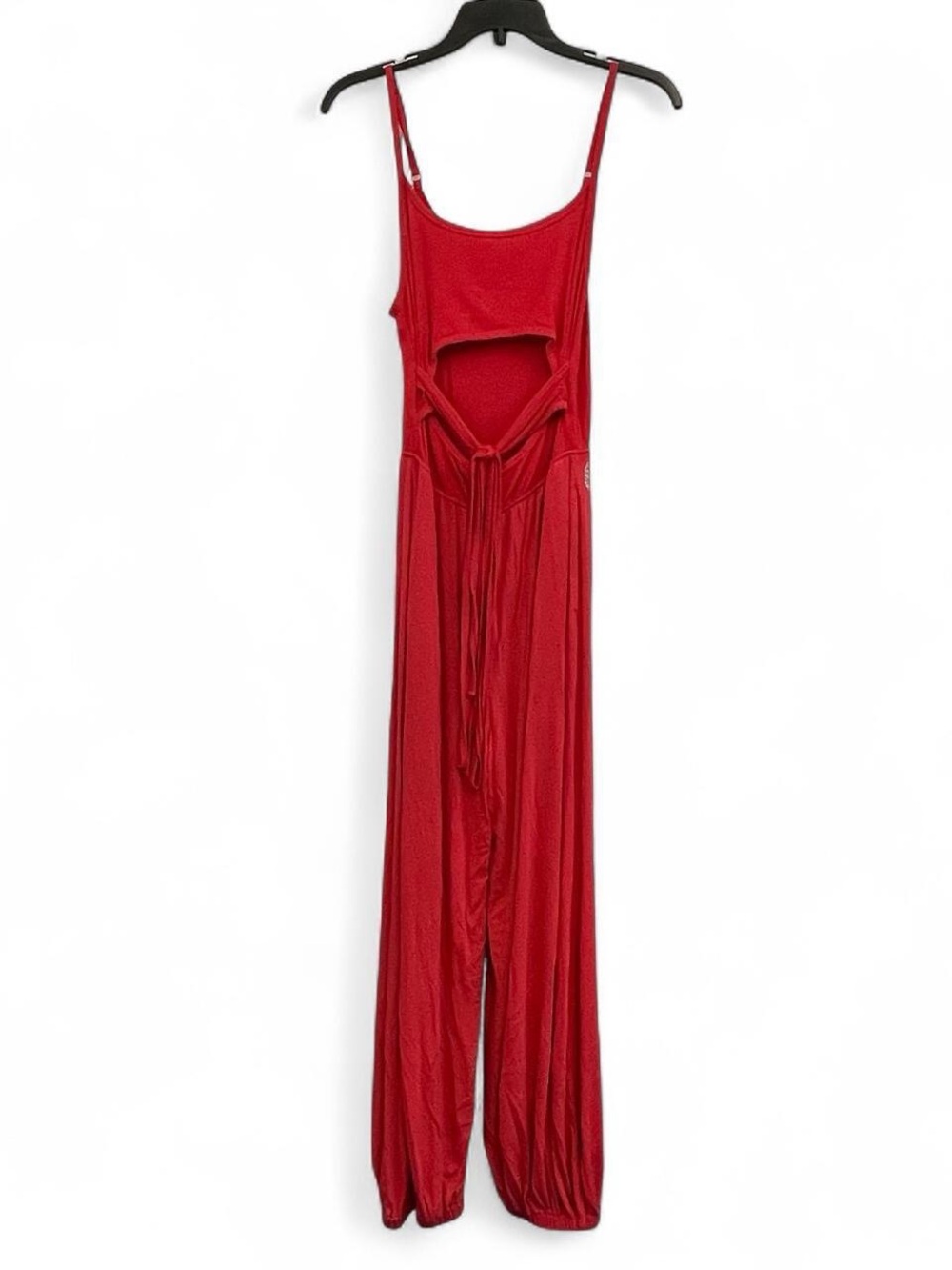 FP Movement by Free People Red Cutout Spaghetti-Strap Jumpsuit